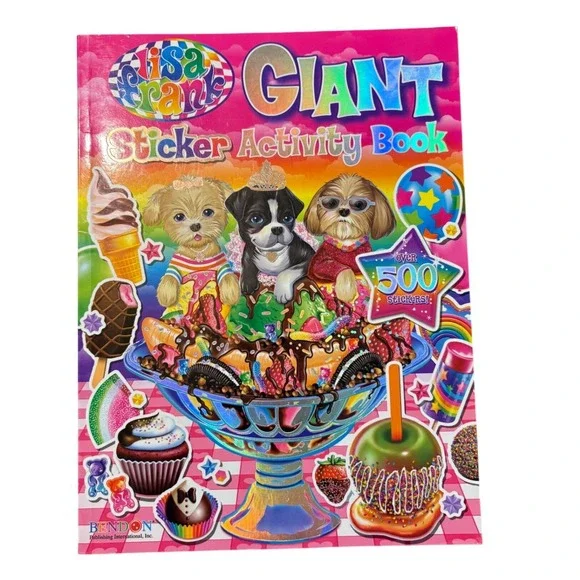 Lisa Frank Giant Sticker Activity Book 500+ Stickers‎ Bendon 2012 *see photos