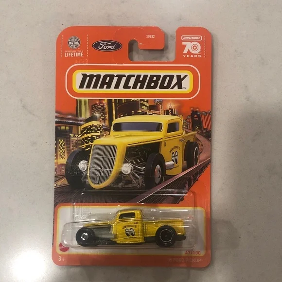 Mattel Matchbox Yellow 35’ Ford Pickup Truck
