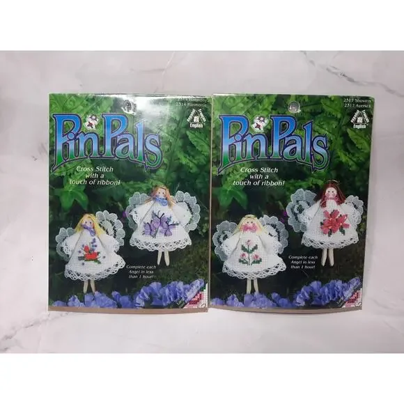 Pin Pals Cross Stitch Kit Angels Lot of 2 Harmony 2314 Showers 2317