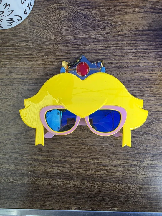 Nintendo Princess Peach Hairpiece Sunglasses with Pink Frames