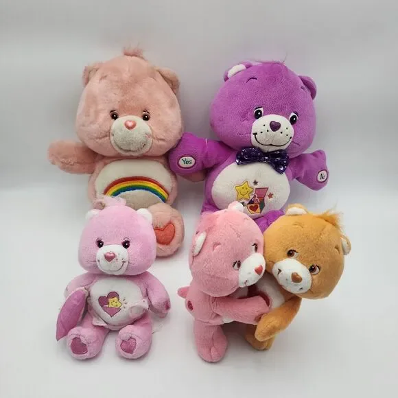 Vintage Care Bears Plush Lot Of 4 Surprise Bear Baby Hug‎ bear READ DESCRIPTION
