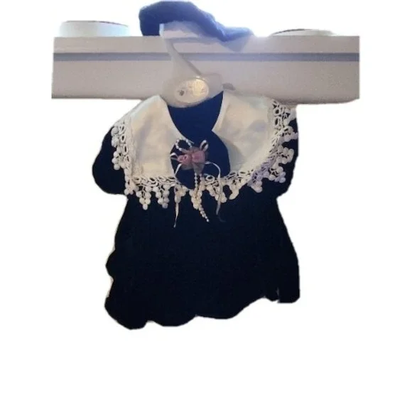 My Way Babies Doll Clothing Dress Hat Undies Velveteen Geppeddo‎