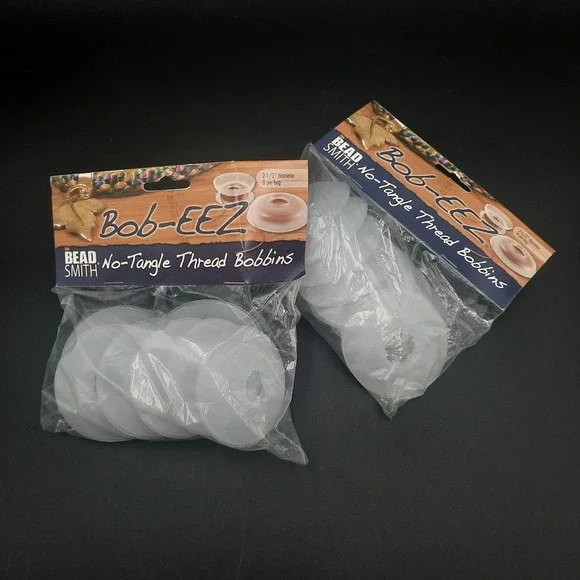 Bead Smith Bob EEZ No Tangle Thread Bobbins 2.5‎ Inch Diameter 8 Per Bag Macrame
