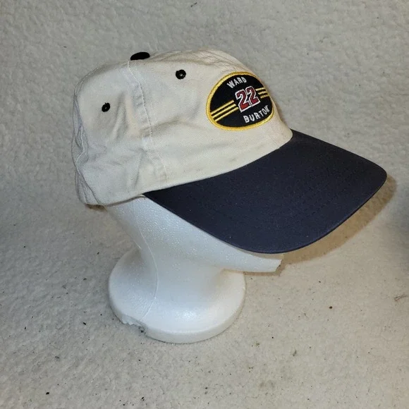 Vintage CAT Racing Ward‎ Burton #22 NASCAR Hat Caterpillar Adjustable Cap