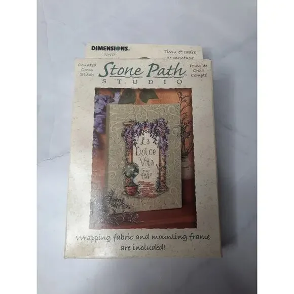 Dimensions Stone Path La Dolce Vita THE GOOD LIFE 72837 Counted Cross Stitch Kit
