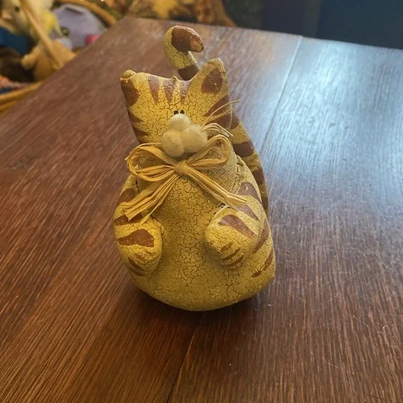 Vintage Painted Leather Cat