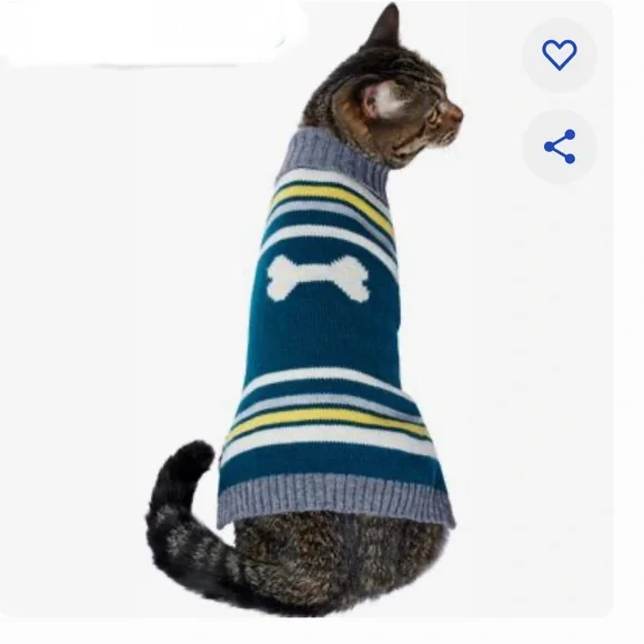 NWT Frisco Striped Bone Dog & Cat Sweater Small