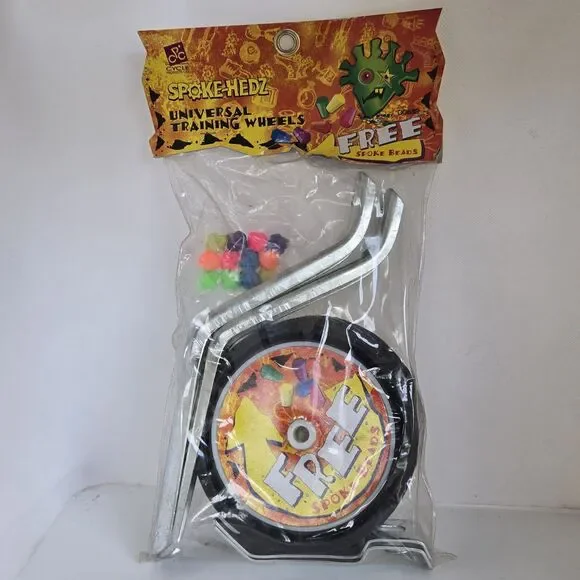 90s Bell SPOKE HEDZ Universal Training Wheels Rainbow Beads Vintage New Play