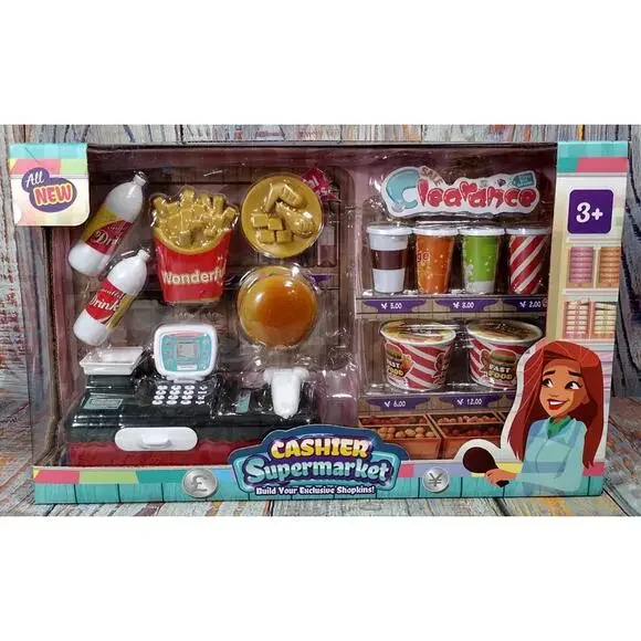 Cashier Supermarket‎ Miniature Toy Set - Black Top