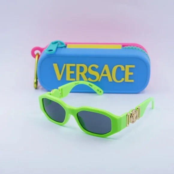 Versace Kids VK4429U 536987 Geometric Sunglasses - Fluorescent Green/Dark Grey