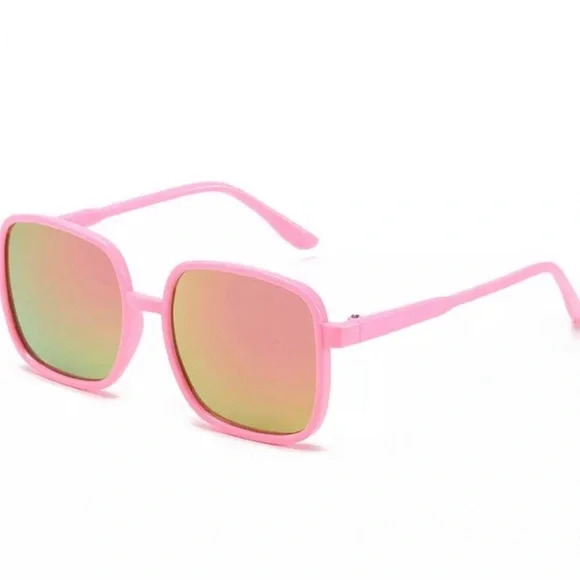 Child Pink mirror sunglasses Eye protection Retro Sunnies UV 400 Gifts for Girls
