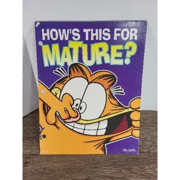 Vintage Garfield How's This For Mature Paws Folder‎
