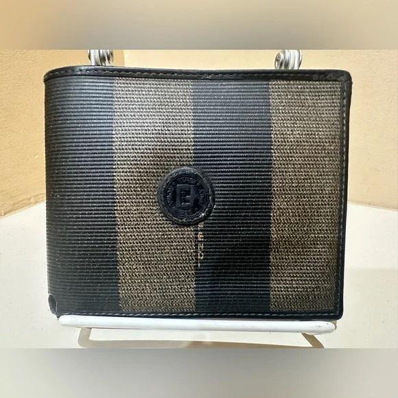 Fendi Pequin Stripe Bifold Wallet