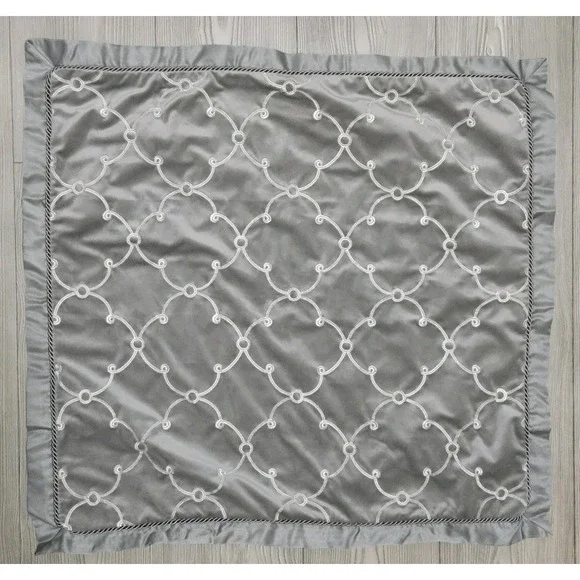 Waterford Pillow Sham Case Silver White Design 26