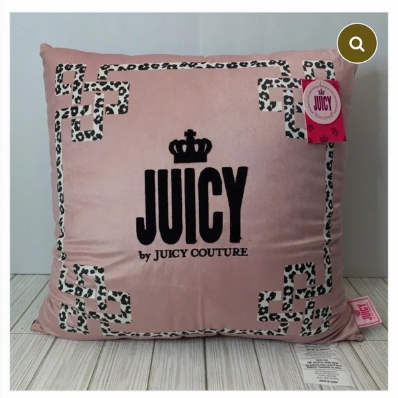 2-Juicy Couture Clara Jumbo Square Throw Pillow 20X20 NWT set of 2