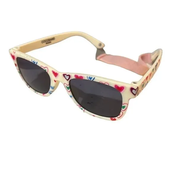 Cocosand Toddler Baby Kids Straped Heart Design Retro Aviator Sunglasses