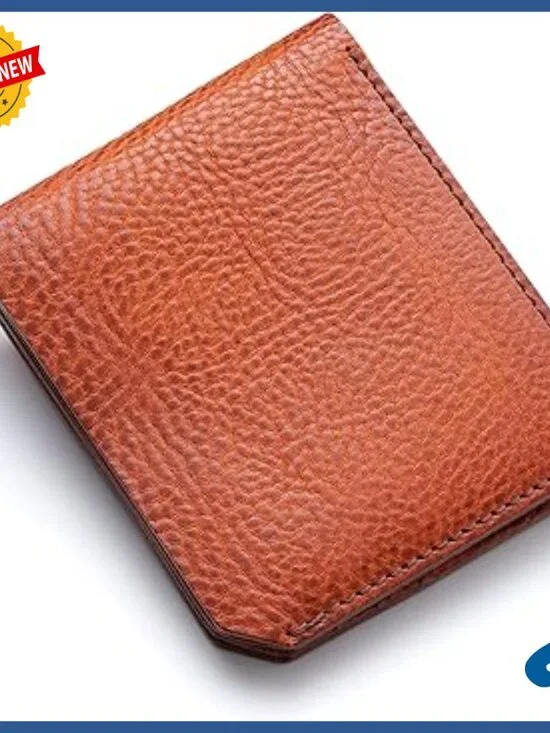 Handmade Full Grain Leather Slim Bifold Wallet for Men with 7 Card Slots