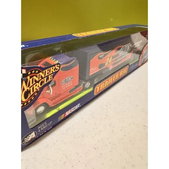 Vtg Nascar Winners Circle Jeff Gordon #24 Dupont‎ Trailer Rig 1:64 Red Flames