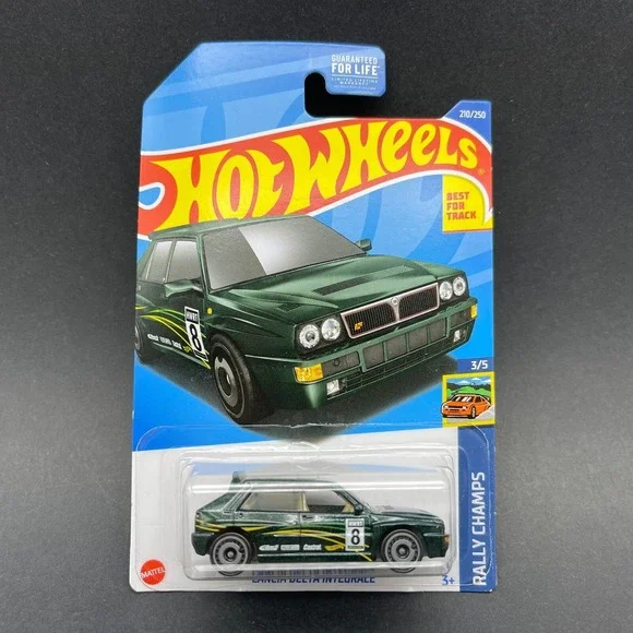 Hot Wheels Lancia Delta Integrale Rally Champs Car Green Diecast 1/64 Scale