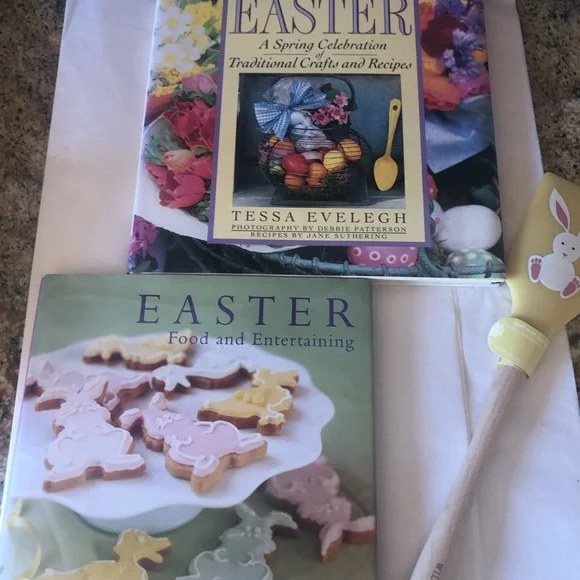 Easter books and Williams Sonoma Easter spatula