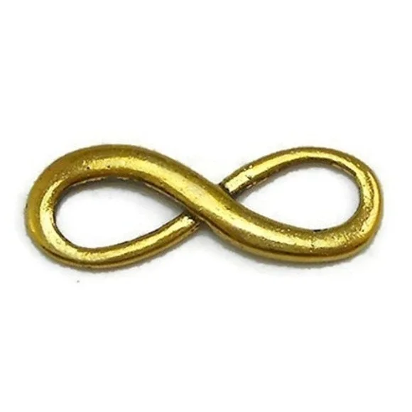 10pcs Infinity Connector Charms‎ goldtone metal for jewelry making