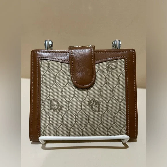 Christian Dior Vintage Honeycomb Bifold Wallet