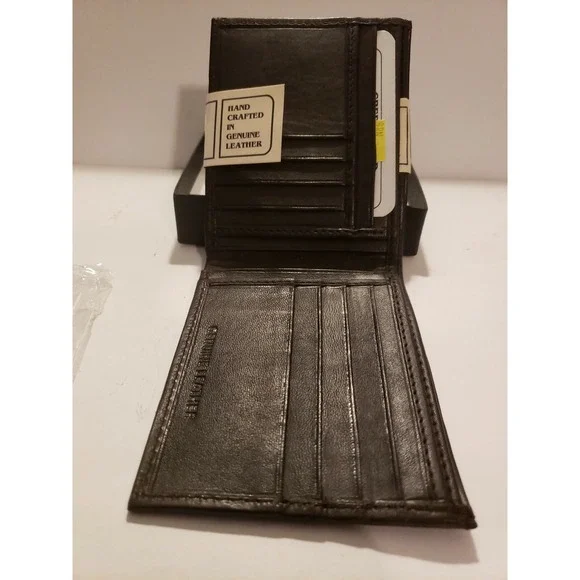 Leather Wallet Handcrafted 100% Genuine Bifold Brown‎ Brand NEW with Tags NWT