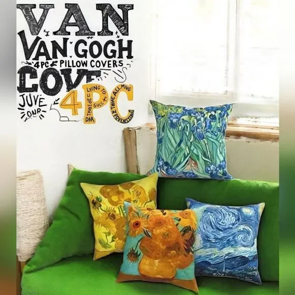 Van Gogh Art Throw Pillow Covers Set
