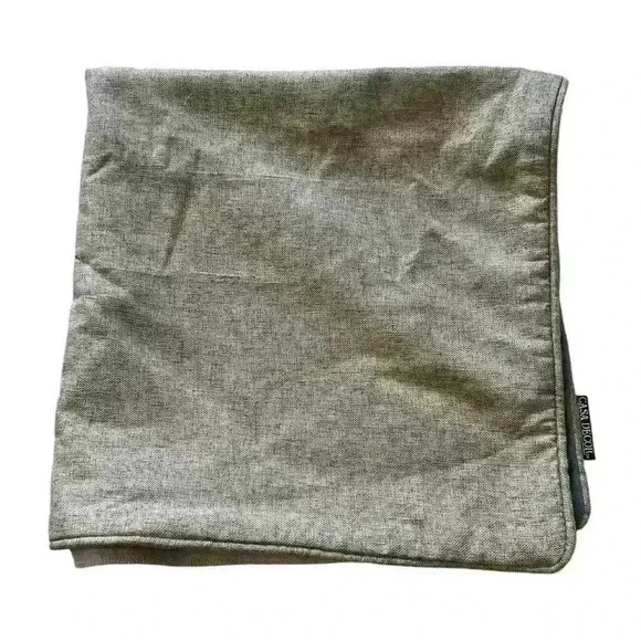 NWOT pillow covers 26 by 26 inches/ Tan/Khaki front-Blue/grey velvety back