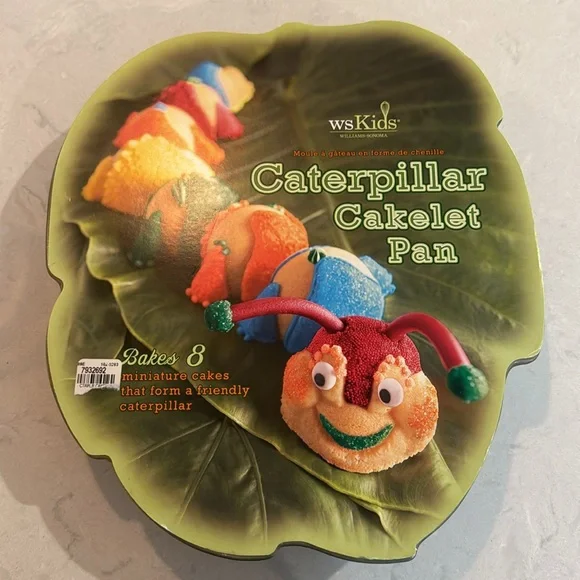 NWT Williams Sonoma Kids by Nordic Ware Caterpillar Cakelet Pan