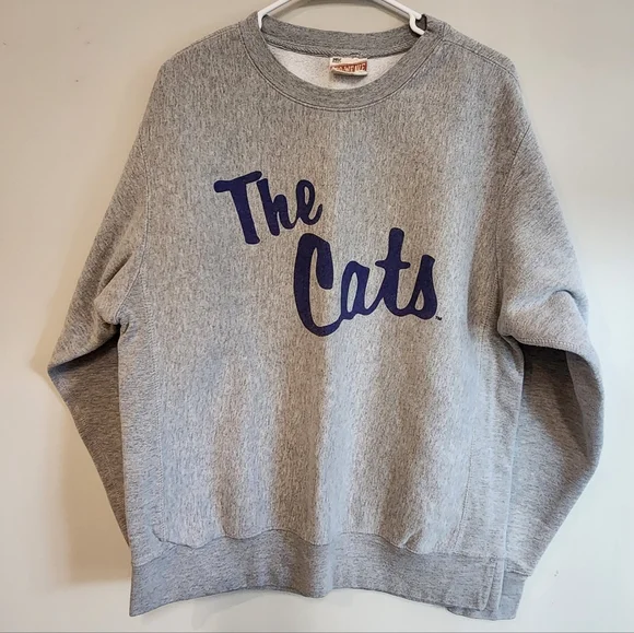 Vintage Y2K Gray 'The Cats' Sweatshirt SIZE Medium