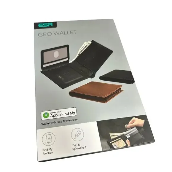 ESR Geo Wallet Find My Smart Bluetooth Tracker Wallet RFID Blocking Black
