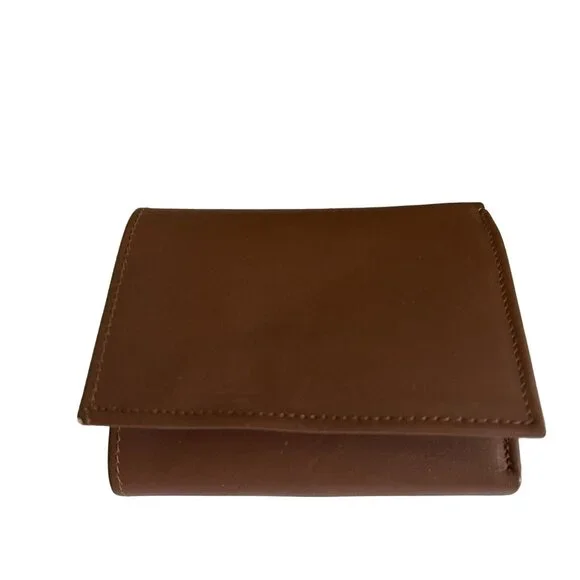 ILI New York Leather Wallet Tri Fold 8 Card Slots