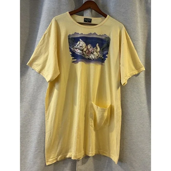 Vintage Official Cat‎ Lover Moomoo Top 90s Retro One Size