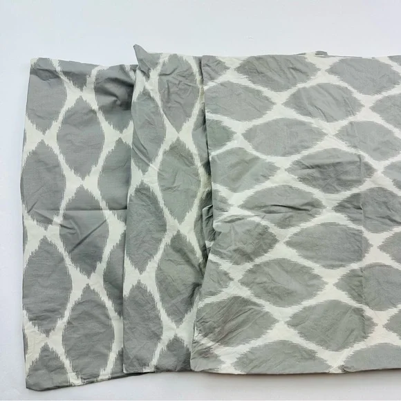 West Elm Gray Ikat Pillow Shams Size 26 x 26