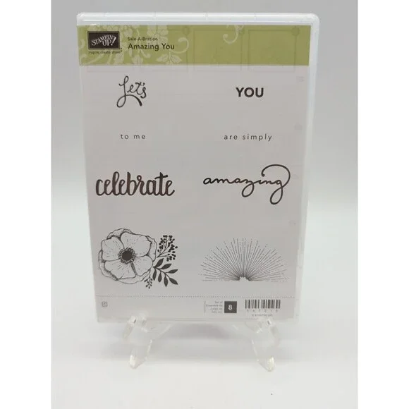Stampin Up! Amazing You Celebrate Flower Rubber Stamp Set 147215