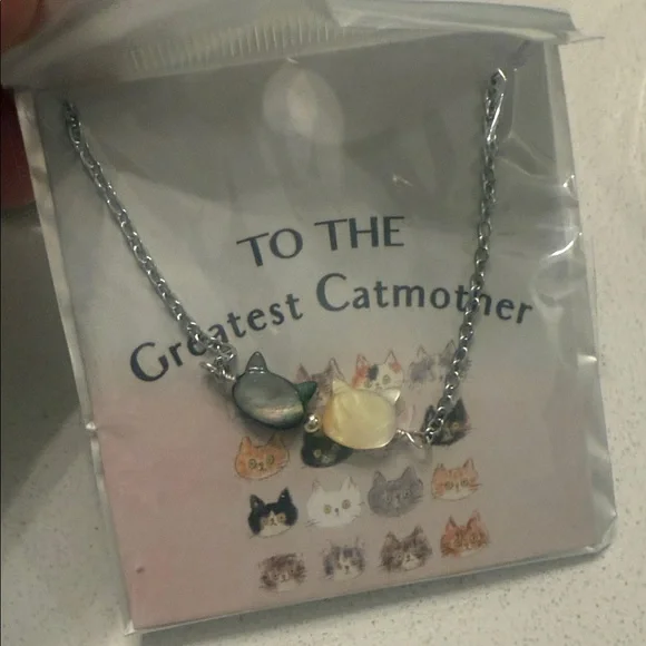 Catmother Necklace with Silver Chain