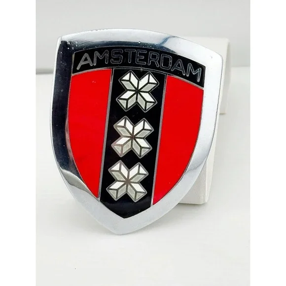 Vintage Amsterdam Enameled Car Grill Badge 1950's-1960's