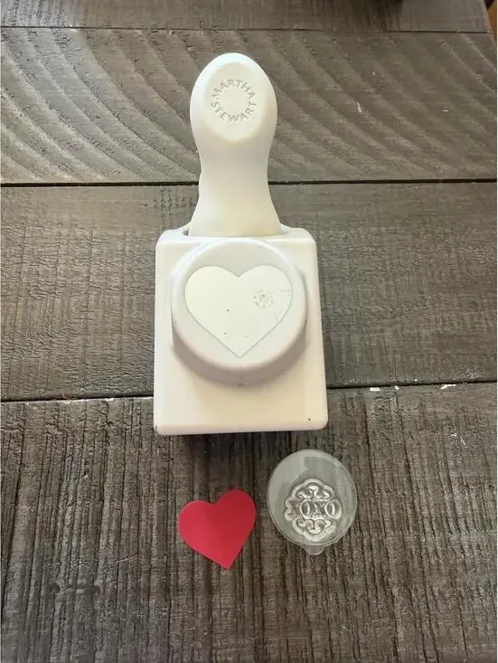 Martha Stewart Heart Shape Punch with stamp
