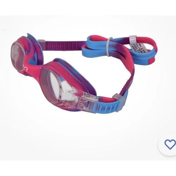 SWIM GOGGLES POOL TYR SWIMPLE TIE DYE BLUE PINK GOGGLES KIDS AGES 3 PLUS BxPP