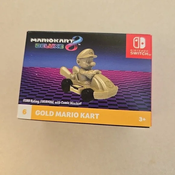 2024 McDonald's Mario Kart 8 Deluxe Happy Meal Toys Toy #6 Gold‎ Mario Kart