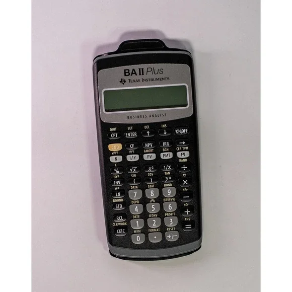Texas Instruments BA II Plus Business Financial Calc Black Handheld W Cover