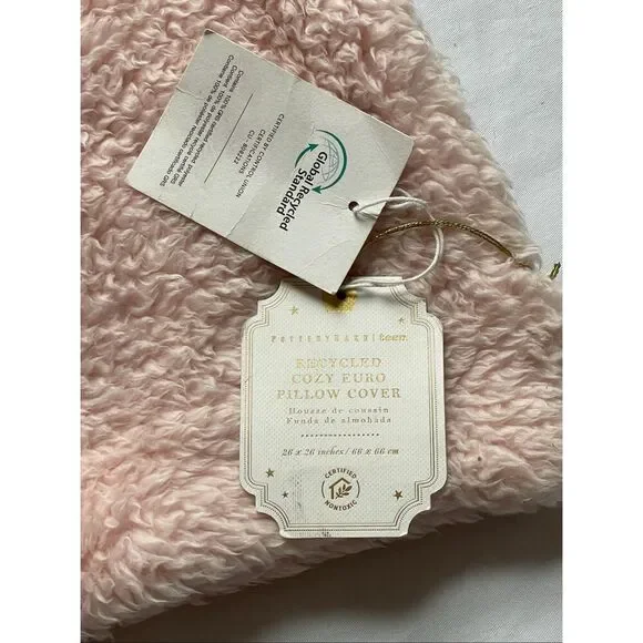 Pottery Barn Teen Cozy Euro Pillow Cover Pink