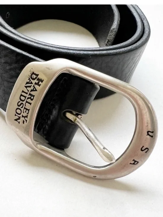 Harley Davidson Black Leather Belt size 36 motorcycle bike biker rider