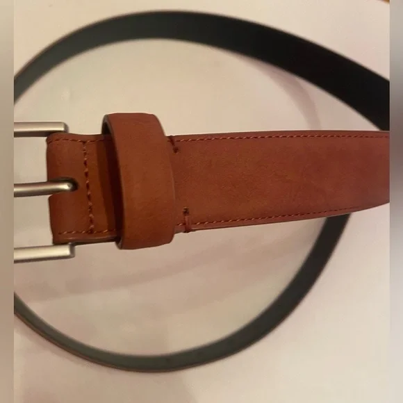 Alfani Men's Stitched Belt Rust Size Large‎ 38-40 NWT
