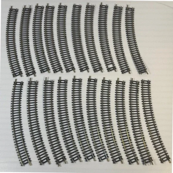 AHM HO Scale Curved Track Lot of 20 Brass Rail Made in Austria 2560 Vintage 1970