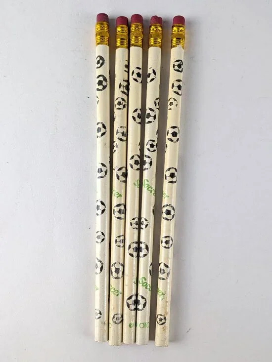 Vintage 90s Soccer Pencil Lot x5