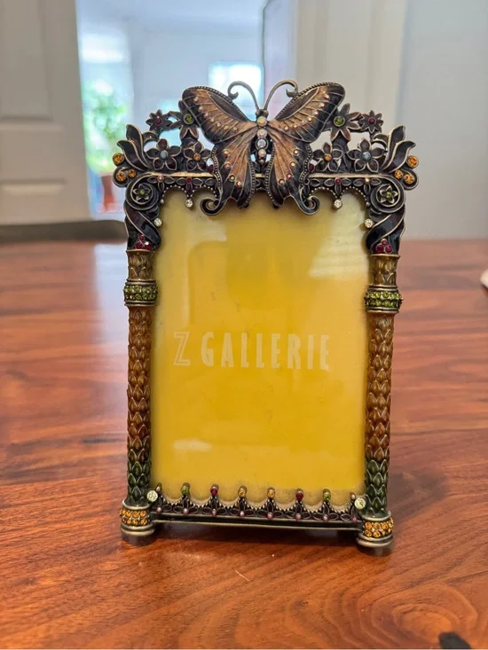 Z Gallerie Enamel Swarovski Crystal Butterfly Crystal Frame 3