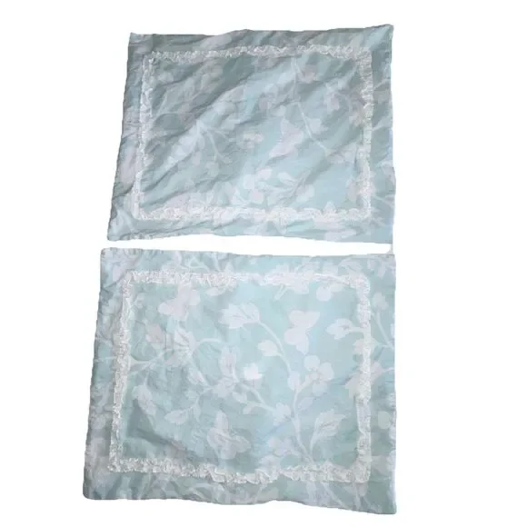 Simply Shabby Chic Kids Green Butterfly Ruffle Pillow Shams Set Of 2 Standard