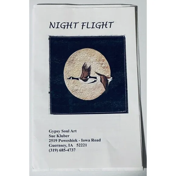 Night Flight Geese Gypsy Soul Wall Quilt Pattern Sue Kluber